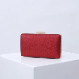 Bolsa Feminina de Festa com Glitter, Ombro e Corrente - Preto