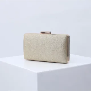 Bolsa Feminina de Festa com Glitter, Ombro e Corrente - Preto