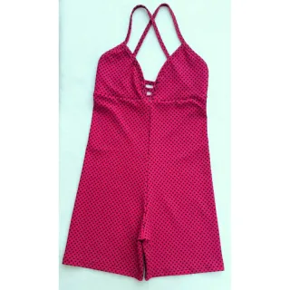 Macaquinho de Academia Feminino Suplex Alcinha Cruzado - Fitness Curto - Ref.002