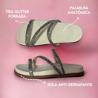 Confortável Sandália Feminina Papete Rasteirinha Birken - Preto