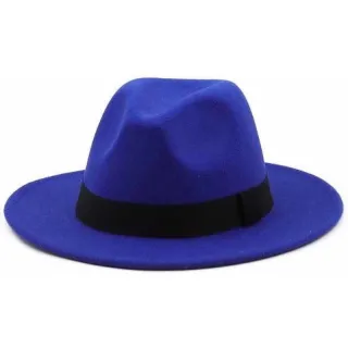 Squad Clássico Chapéu Fedora Preto Aba Média Dura Gangster - Preto