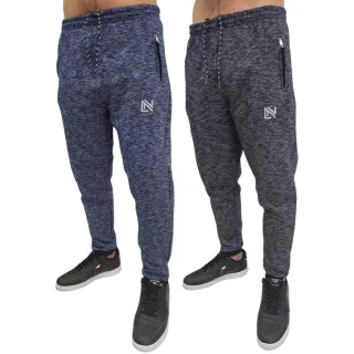 Flanelada Peluciada Grossa Masculina - Kit 2 Calças Moletom - Azul marinho + Cinza escuro