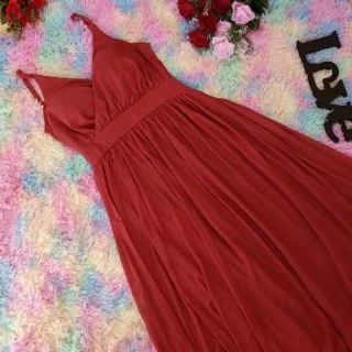 Vestido forrado alça longo de festa Tule - Azul Marinho