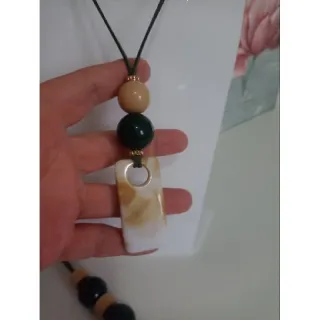 Escolha vários modelos de maxi colar feminino - Preto amêndoa