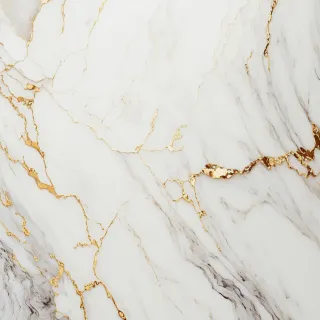 Adesivo Vinilico Mármore com Detalhes em Dourado - Papel de Parede Lavável - 2,50m x 50cm