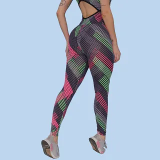 Conjunto Treino Suplex Power Macacão Feminino Fitness Academia - Multicolorido Aleatório
