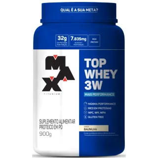 Max Titanium Top Whey Protein 3w Mais Performance 900g - Baunilha