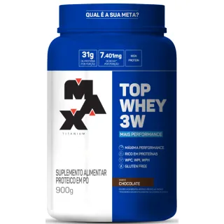 Max Titanium Top Whey Protein 3w Mais Performance 900g - Baunilha