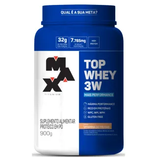 Max Titanium Top Whey Protein 3w Mais Performance 900g - Baunilha