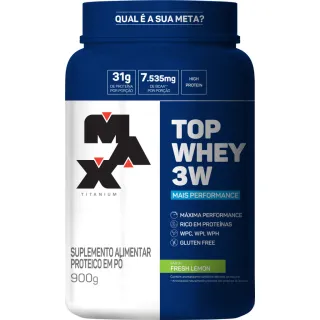 Max Titanium Top Whey Protein 3w Mais Performance 900g - Baunilha