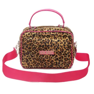 Bolsa Multicompartimento Animal Print PANTONE com Alça Traversal - PINK COM ONÇA
