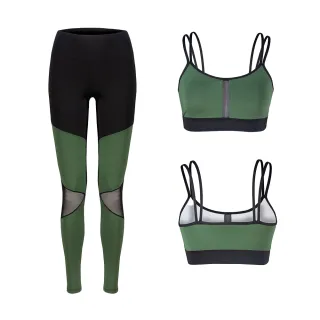 Conjunto Fitness Calça Legging de Tule e Top com Detalhe em Tule - Rose