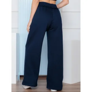 Últimos Estilos Calça Moletom Feminina Dazzling Boca Larga Skate - Cinza Claro
