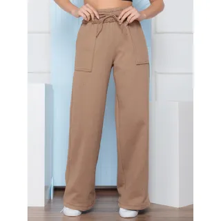 Últimos Estilos Calça Moletom Feminina Dazzling Boca Larga Skate - Cinza Claro