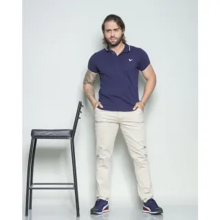 Calça Skinny Masculina Social Esporte Fino - Cinza Claro
