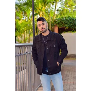 Masculina Jaqueta Jeans - JEANS ESCURO