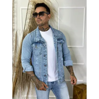 Masculina Jaqueta Jeans - JEANS ESCURO