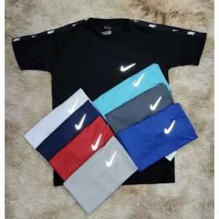 Reflativo Dri Fit Camiseta Masculina - Preto