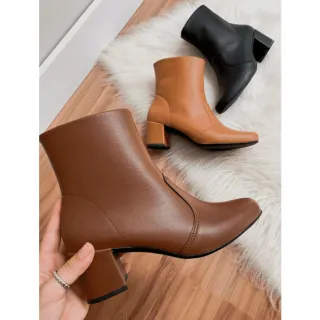 Bota Fashion Confort Quadrado Salto Moda