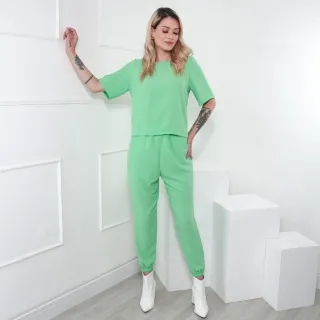 Cropped Lisa Manga - Conjunto Duna Jogger e Calça - Vermelho