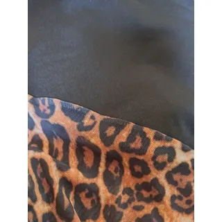 Detalhe Lateral Tule Suplex e Cirrê Fitness Academia Legging Calça - Preto/Amarelo