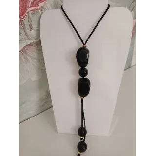 Escolha vários modelos de maxi colar feminino - Preto amêndoa