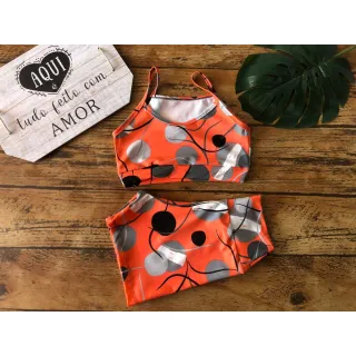 Moda fitness: conjunto top e short curto ou pedal - Est.13