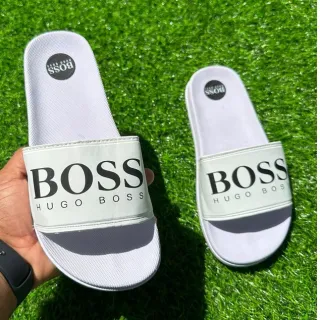 Slide masculino leve diversos modelos, sandália calçado inverno verão CH-1 - BRANCO/EA7