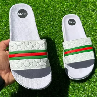 Slide masculino leve diversos modelos, sandália calçado inverno verão CH-1 - BRANCO/EA7