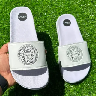 Slide masculino leve diversos modelos, sandália calçado inverno verão CH-1 - BRANCO/EA7