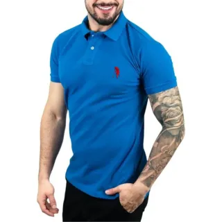 Malha Piquet Camisa Polo Masculino Gola - Verde Bandeira