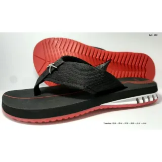 Amortecedor Salto Chinelo Masculino - Fotos Reais 100% - Preto/Vinho K52