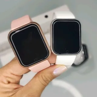 Relógio inteligente masculino com notificações de redes sociais - ENVIO IMEDIATO - Azul Marinho