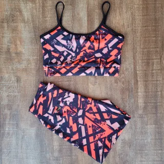 Conjunto de Academia Feminino: Top e Short Fitness - Estampa 05
