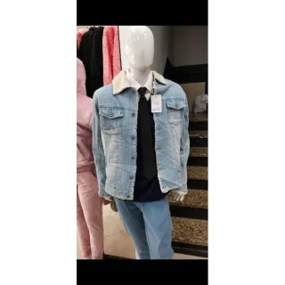 Forrada Jaqueta Masculina Jeans Pelúcia - Azul Escuro