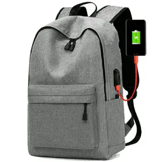 Mochila Preta Básica Masculina Feminina - Barata para faculdade e trabalho - CINZA N7