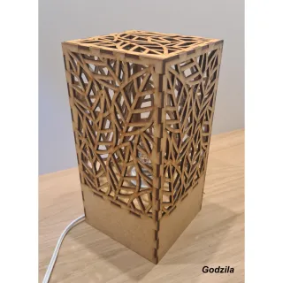 Luminária Arabesco Mdf Cru Elétrica 24cm - Decoração para Quartos e Salas - Modelo 2