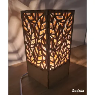 Luminária Arabesco Mdf Cru Elétrica 24cm - Decoração para Quartos e Salas - Modelo 2