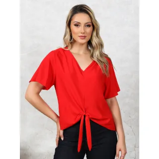 Moda Viscorinho Feminina Blusa - LANGJA