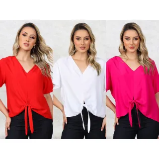 Moda Viscorinho Feminina Blusa - LANGJA