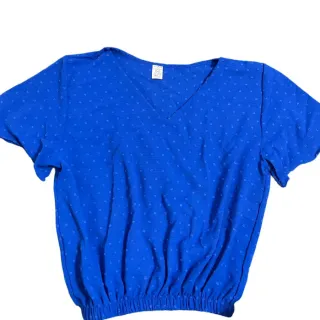 Blusa feminina tecido duna com estampa de pipoca - Púrpura