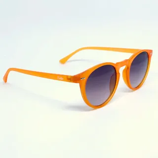 Mabu - Óculos de Sol Redondo Casual Uv400 - Animal Print C/ Marrom