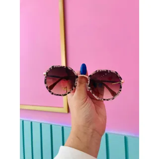 Óculos de sol Bali Feminino Unissex - Proteção UV 400 - Bali PRETO C/ DOURADO