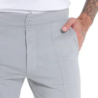 Calça Masculina Skinny Moletinho Alfaiataria - Kit com 2 - Bege e Caramelo