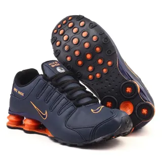 Promoção Tênis Masculino Preto e Vermelho com 4 Molas R4 - PRETO/PRETO