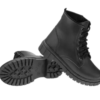 Promoção Confortável Blogueira Tratorada Feminino Coturno Bota - Bota Preto