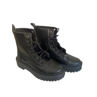 Promoção Confortável Blogueira Tratorada Feminino Coturno Bota - Bota Preto