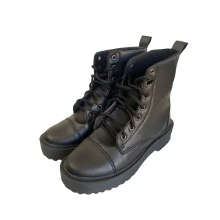 Promoção Confortável Blogueira Tratorada Feminino Coturno Bota - Bota Preto