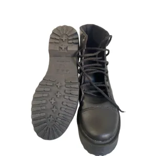 Promoção Confortável Blogueira Tratorada Feminino Coturno Bota - Bota Preto