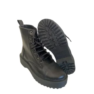 Promoção Confortável Blogueira Tratorada Feminino Coturno Bota - Bota Preto